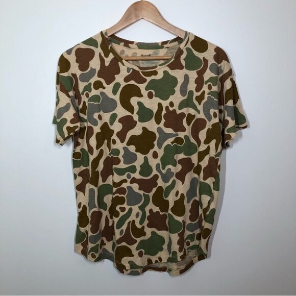 MADEWELL‎  Whisper Cotton Camo Print Crewneck Tee Size Medium - Picture 2 of 8